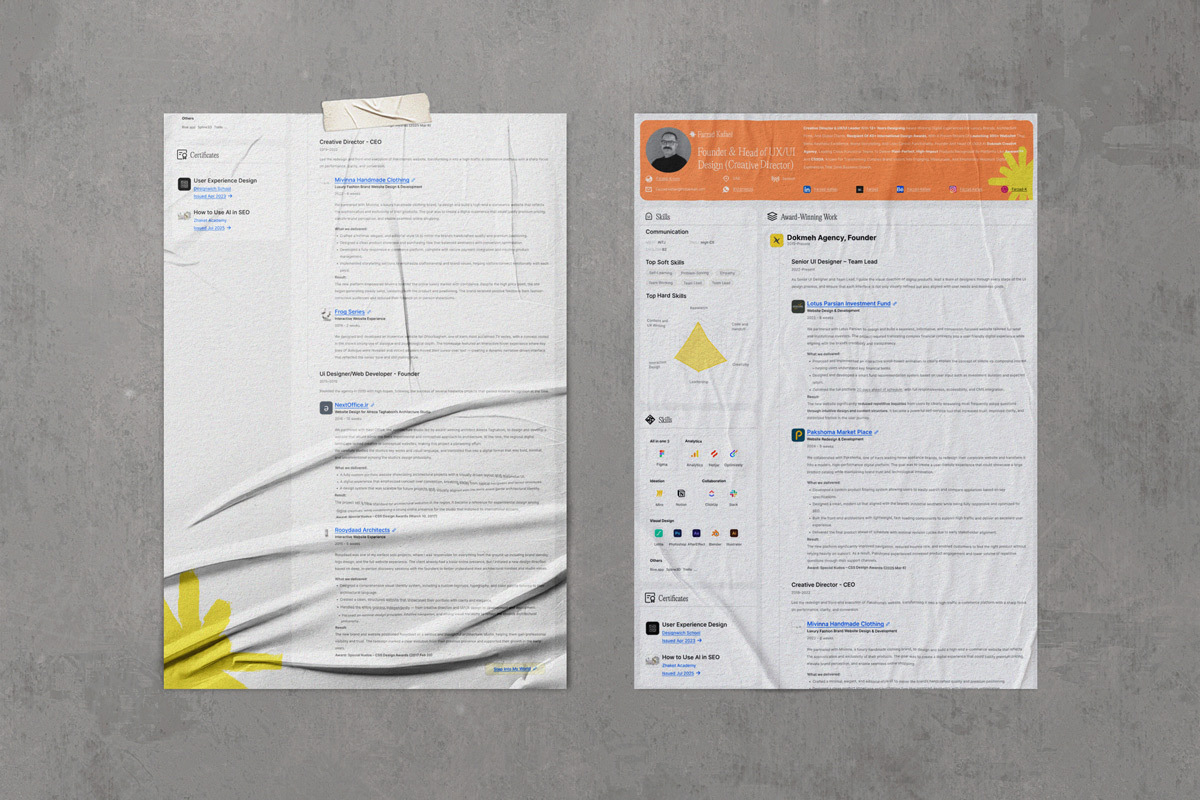 Farzad Kafaei's resume